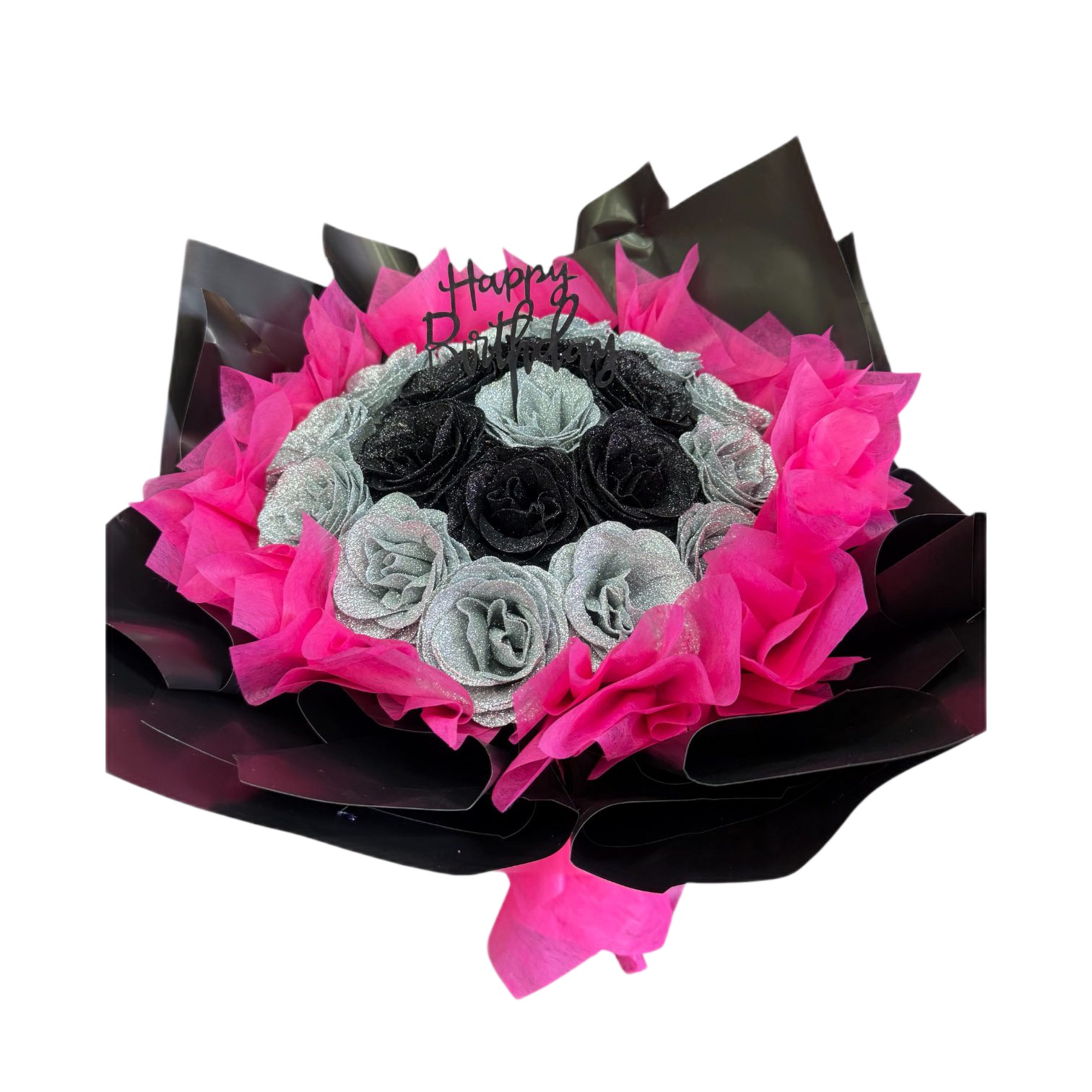 Eternal Glitter Rose Bouquet - Retro Vibe Gift/Occasion/Birthday