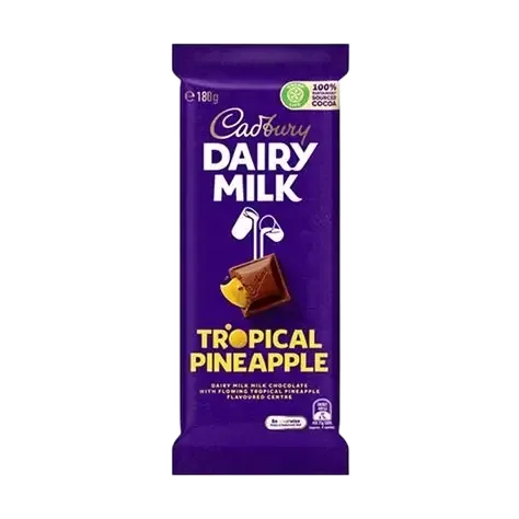 Cadbury's Dairy Milk Tropical Pineapple Bar  - Australia 