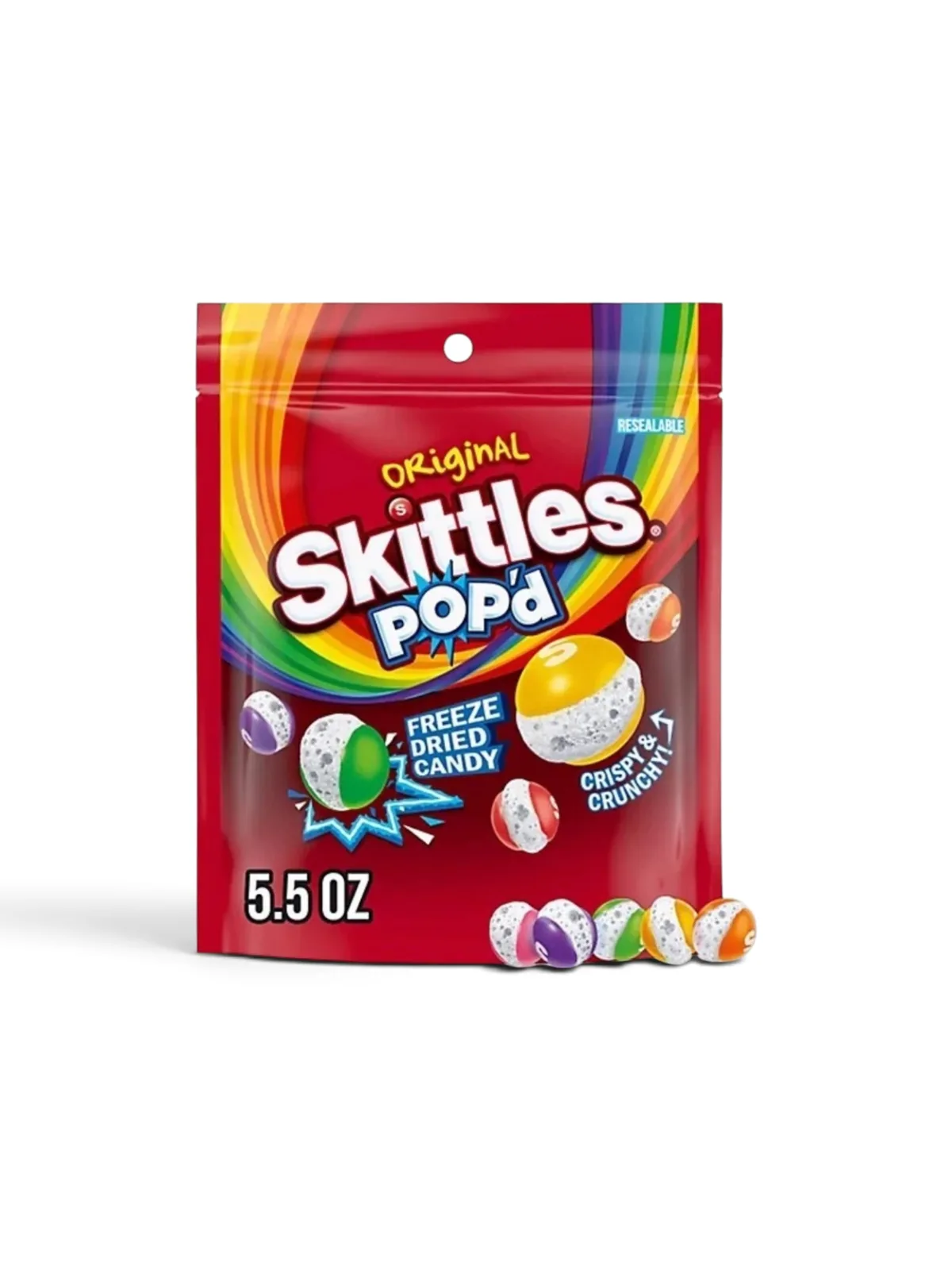 Skittles Pop'd Freeze Dried Candy - USA