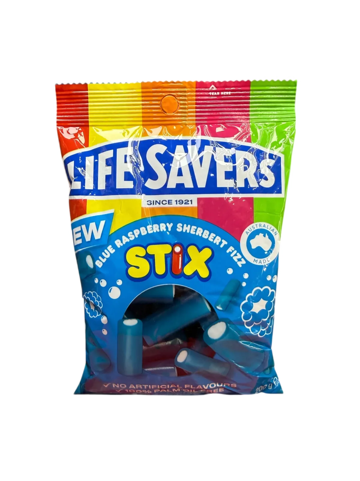 Life Savers Blue Raspberry Sherbert Fizz Stix - Australia 