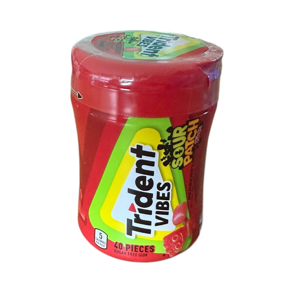 Trident Vibes Sour Patch Gum - Redberry
