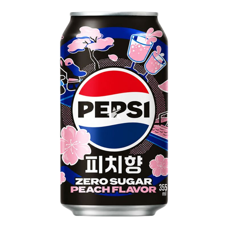 Pepsi Peach Zero Sugar Soda - Korea