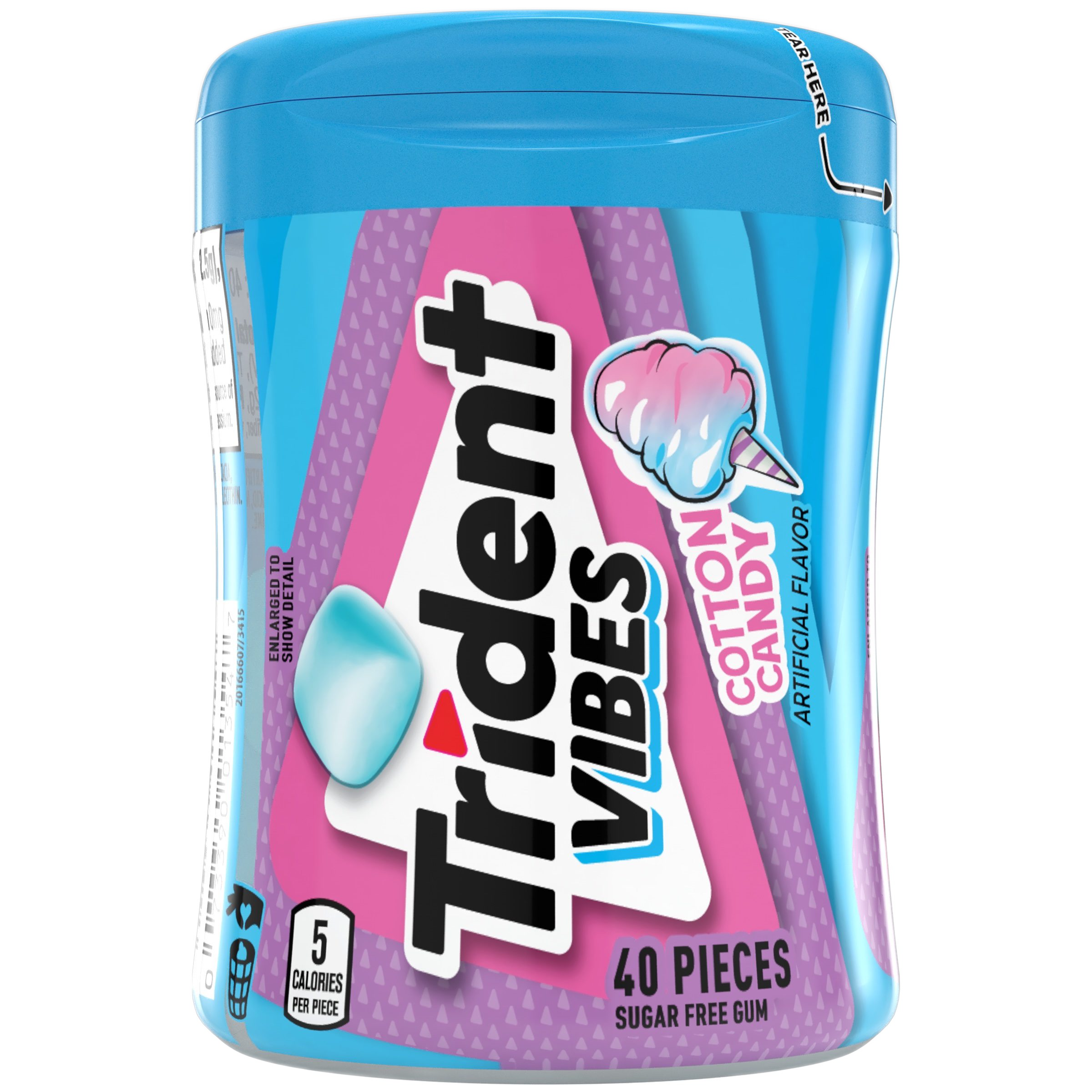 Trident Vibes Sour Patch Gum - Cotton Candy