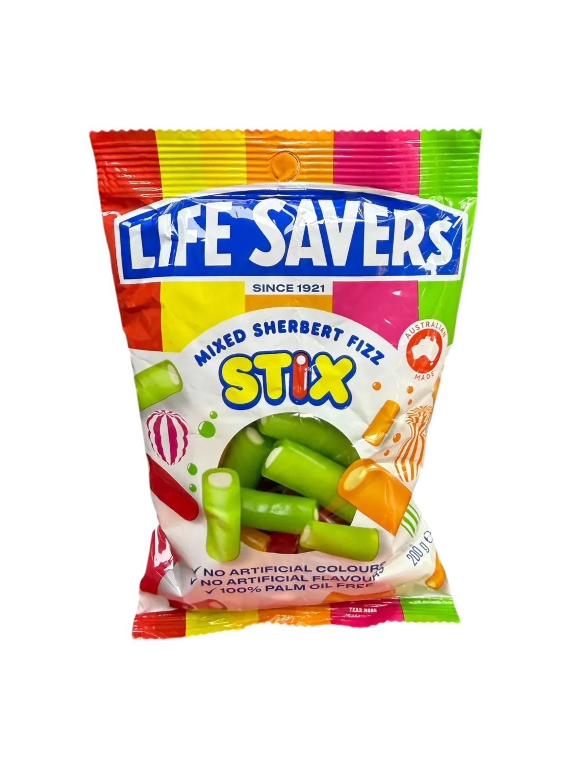 Lifesavers Mixed Sherbert Fizz Stix - Australia