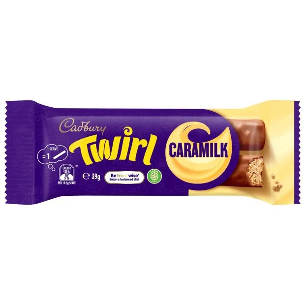 Cadbury's Caramilk Twirl Chocolate Bar - Australia 